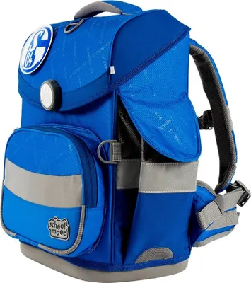 Produktbild von School Mood Fußball Schulranzen für Jungen 1. Klasse FC Schalke 04 Schultasche im Set 6-teilig mit gefüllter Federmappe
