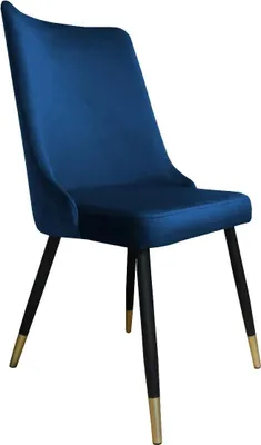 Zdjęcie produktu dla Krzesło CYPRIAN 2 VELVET GOLD granatowe