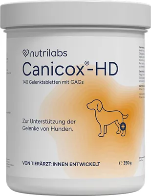Produktbild von Canicox HD 140 Kautabletten von NutriLabs für beanspruchte Hundegelenke