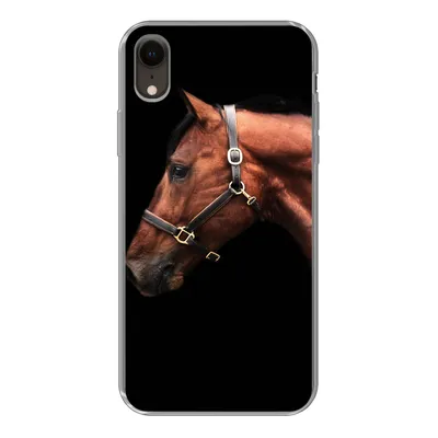 Produktbild von MuchoWow® Handyhülle Schutzhülle Hülle für iPhone XR Pferd - Leicht - Halfter Silikon Softcase Handy Hülle - Schutzdeckel