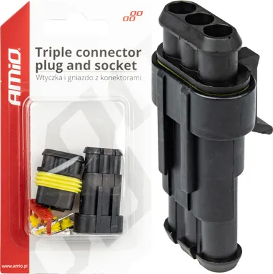 Produktbild von Superseal 3-Pin Hermetischer Steckverbinder IP67 AMIO-03519