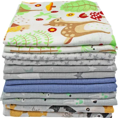 Produktbild von Clevere Kids baby-collection Mulltücher 12er Pack bedruckt - Motiv: Set Unisex bedruckt
