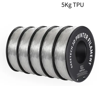 Immagine prodotto di Filamento per stampanti 3D - TPU 1,75 mm - Flessibile - 343 m - Confezionato sottovuoto - Atossico - Alta qualità - Trasparente
