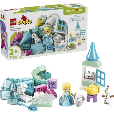 Obrázok produktu pre LEGO DUPLO Ľadové kráľovstvo: Kreatívna krabička s Elsou a Olafom, Stavebnica, 2 rok / roky, Plast, 37 kusov, 510 g