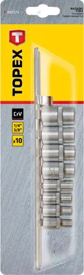 Immagine prodotto di TOPEX Prese Torx 1/4", 3/8", set di 9 pezzi.
