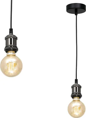 Produktbild von Industrielle schwarze Pendelleuchte 1xE27 60W EDISON Milagro