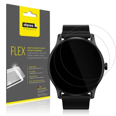 Obrázok produktu pre 2x ochranná fólia pre hodinky Haylou GS Smartwatch, 100% pokrytie displeja, dipos Flex