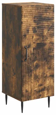 Obrázek produktu pro Komoda vidaXL, barva kouřová dubová, rozměry 33 x 34,5 x 89,5 cm, materiál: dřevotříska