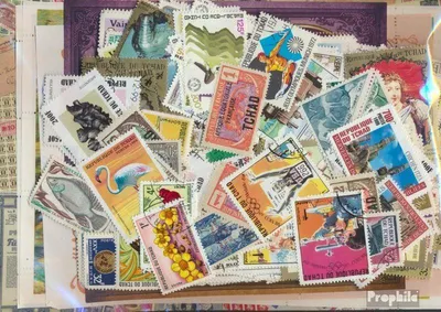 Produktbild von Briefmarken Tschad 600 verschiedene Marken