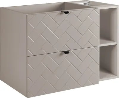 Immagine prodotto di Mobile da bagno, cashmere con maniglia nera, 80 x 57 x 46 cm