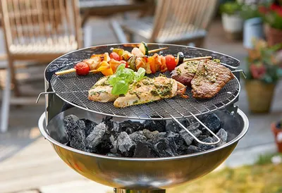 Produktbild von Durandal 20519, Grillrostmatte, Edelstahl, Rind, Fisch, Lamm, Schweinefleisch, Geflügel, Rund, 48 cm