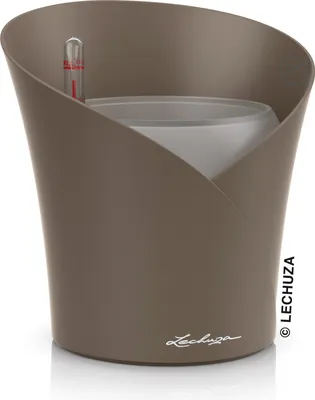 Obrázek produktu pro Lechuza Samozavlažovací květináč Orchidea 18 cm, hnědá