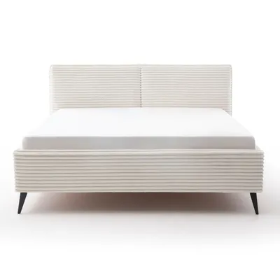 Produktbild von Meise Möbel Matera Polsterbett hellbeige mit schwarzen Metallfuß