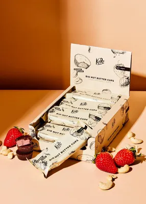 Produktbild von KoRo |Nut Butter Cups Cashew-Strawberry 12 x 3 x 13 g