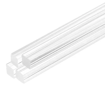 Acrylstäbe, 10 mm x 300 mm, transparent, 4 Stück
