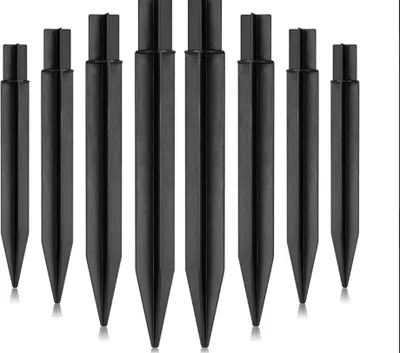 Produktbild von Crrynuo Erdspieße für Leuchten, ABS-Kunststoff, Schwarz, für Solar- & Garten-Weihnachtsleuchten, 21,8 cm Länge, 2,1 cm Innendurchmesser, korrosionsbeständig