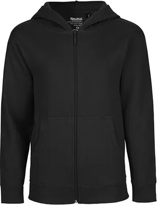 Produktbild von Neutral - Fairtrade - Kids Zip Hoodie - Black - 152