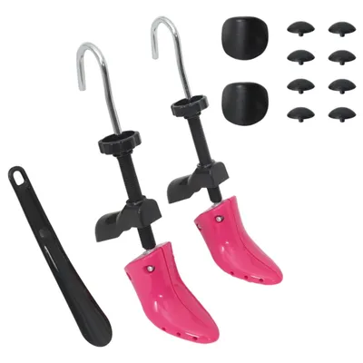 Immagine prodotto di vidaXL Albero delle scarpe con calzascarpe Rosa EU 34-40 Plastica