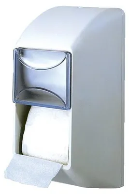 Produktbild von Weißer Doppel Toilettenpapierspender aus Kunststoff zur Wandmontage MP670