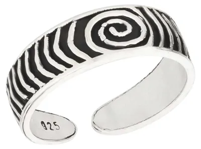 Produktbild von Zehenring Zehring Kerben 925 Silber