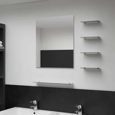 Obrázek produktu pro vidaXL Nástěnné zrcadlo s 5 policemi Stříbrná 50×60 cm