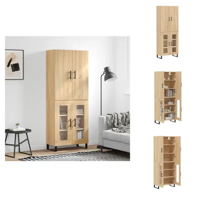 Imagen del producto de Mueble alto Sonoma en roble, 69,5 x 34 x 180 cm, material de madera, tipo aparador