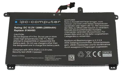 Produktbild von 00UR891 Akku 30Wh für Lenovo