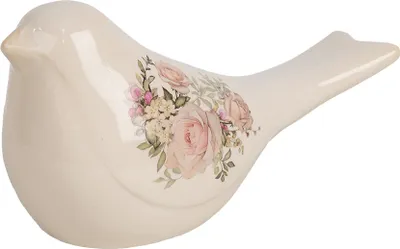 Immagine prodotto di Clayre & Eef figurina decorativa uccello 25x10x13 cm Vetroceramica beige