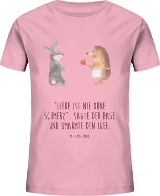 Produktbild von Mr. & Mrs. Panda Kleinkinder T-Shirt Hase Igel 12-14 Jahre (152/164) - Baumwolle Pink - Geschenk, und, Kinder Bio, Trösten, Shirts für, Lustige Sprüche, Kindershirt