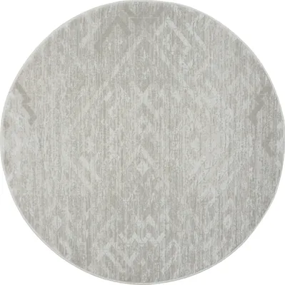 Produktbild von MY-RUG Teppich,Elisa, 120x120, Kurzflor-Teppich, creme weiß, weich, gemütlich, mit schönem Muster, flachgewebt, rund