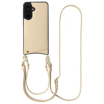 Image de Étui pour téléphone Selencia Nova avec cordon et porte-carte pour Samsung Galaxy A37 (5G) - Beige