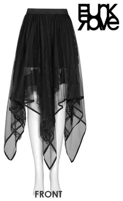 Produktbild von Punk Rave Minirock - Tattered XS-S