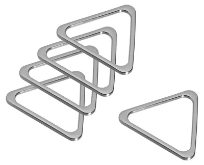 Dreieck-Ringschnalle 40 mm, silber, 10 Stück für Basteln