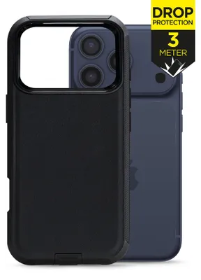 Image de Coque Mobilize Defender pour iPhone 18 Pro, coque rigide résistante aux chocs - Noir