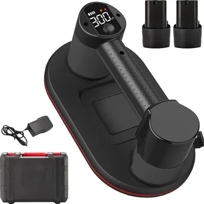 Image de Ventouse électrique à vide, capacité de charge 300 KG, écran intelligent, 2 batteries 1 prise EU