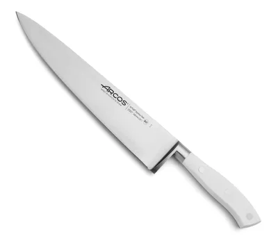Image de Couteau Arcos Riviera Blanc 233724 en acier au nitrum, avec mangue en polyoxyméthylène et lame de 25 cm dans un étui