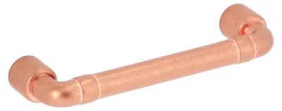 Imagen del producto de Manija para muebles de zamak, con un entretuerto de 96 mm, estilo vintage en color cobre
