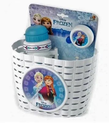 Immagine prodotto di Set Widek "Frozen": cestino da bici per bambini, campanello e beverino
