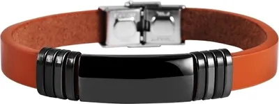 Produktbild von Akzent Armband aus Echtleder und Edelstahl