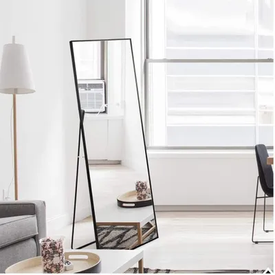 Produktbild von ProximaX Ganzkörperspiegel 150x40 cm - 3-Wege als Stand-, Wand- & Ankleidespiegel Schwarz