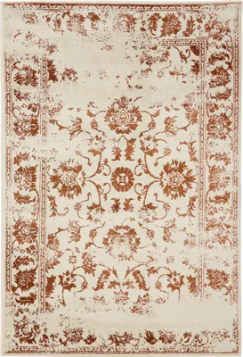 Produktbild von benuta Vintage Teppich Wohnzimmer Suki Creme/Orange 200x300 cm Wohnzimmerteppich Schlafzimmer weich orientalisch Rechteckig