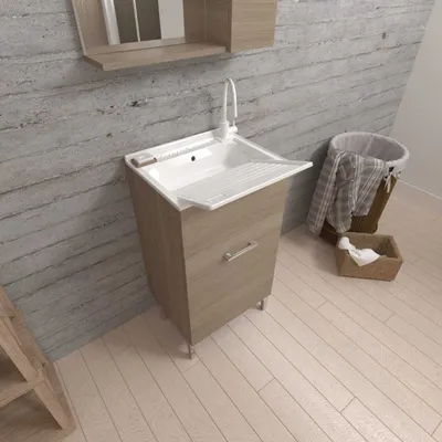 Immagine prodotto di Pilozza con mobile 45x50 con 1 anta e tavola lavapanni | Pratico