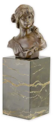 Produktbild von Bronzeskulptur einer Frauenbüste Replikat Retro Design Dekoration