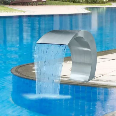 Produktbild von Garten Wasserfall Pool Brunnen Edelstahl Brunnen Wasserspiele 45×30×60 cm
