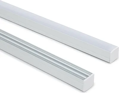 Produktbild von Aluminiumprofil Aufbau für LED Streifen bis 13 mm Weiß 2 m Weiß transluzent