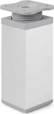 Produktbild von Möbelfüße Stellfuß Verstellbar Kommodenfuß Schranfuße 4x4cm Höhe 10cm Silber
