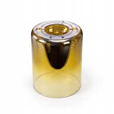 Produktbild von LUXOLAR Glasschirm E27 Zylinder Gold Transparent Ø8,8 cm H11cm