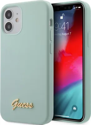 Produktbild von Guess Apple iPhone 12 Mini Blue Back cover case - Metal Logo