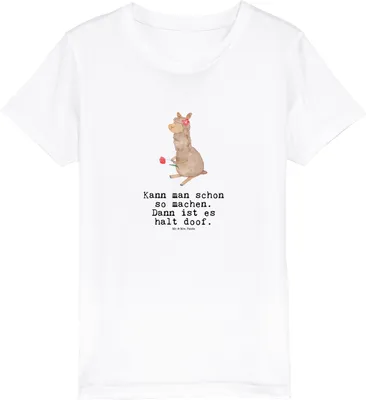Produktbild von Mr. & Mrs. Panda Kleinkinder T-Shirt Alpaka Blume 12-14 Jahre (152/164) - Weiß - Geschenk, Bio Kinder, Lama, Shirts für, Spruch, Teenager, Lamas, Kindershirt, Kurzarm