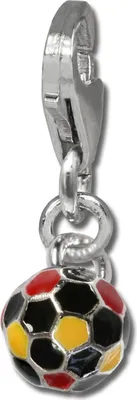 Image de SilberDream Charm pendentif football multicolore 925 argent véritable FC706
